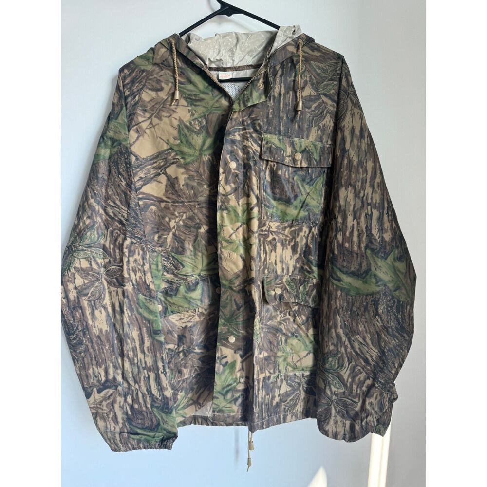 Stearns Dry Wear Realtree Hooded Hunting Jacket Men's Sz L Camo